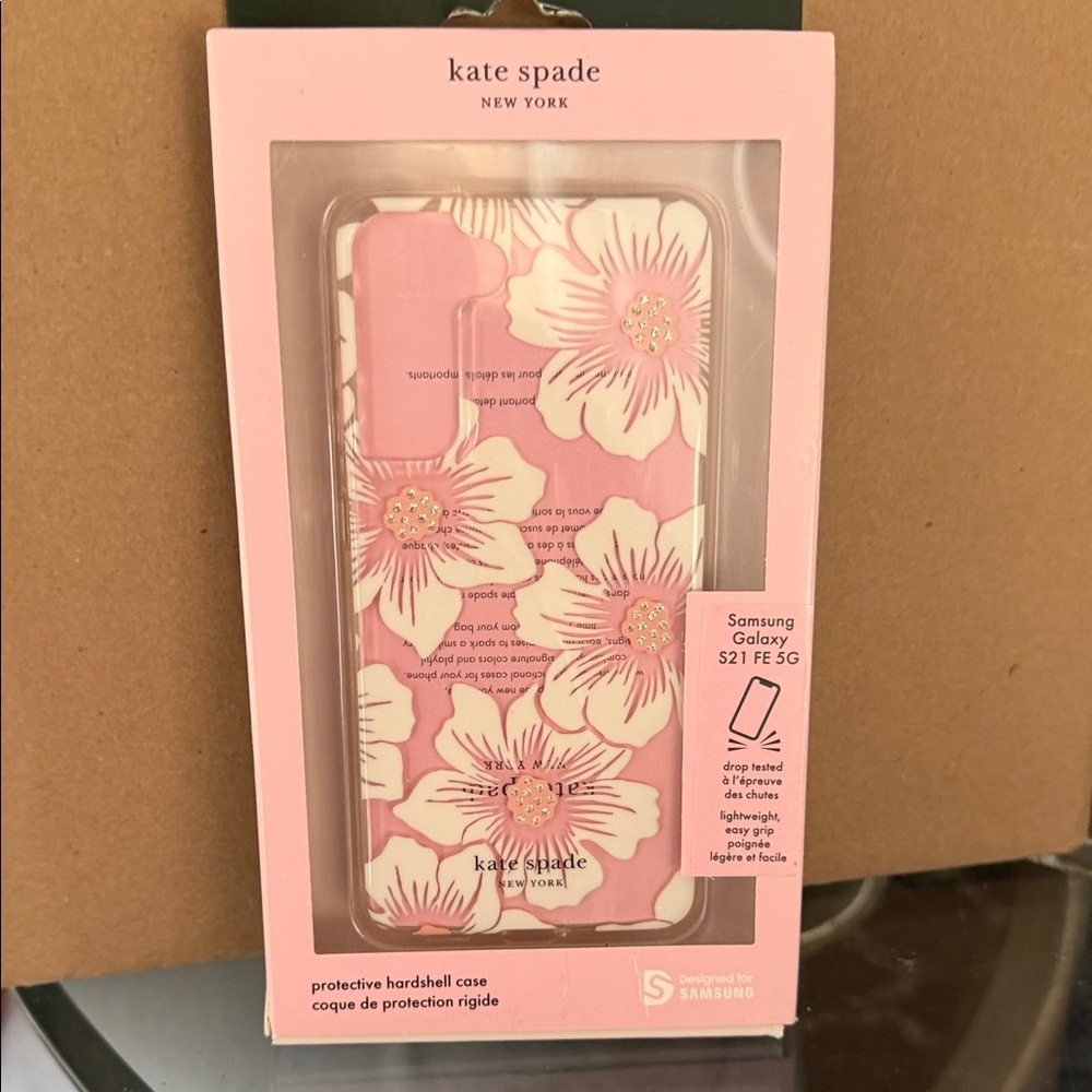 NEW!! kate spade Pink Floral Protective Case for Samsung Galaxy S21 FE 5G
